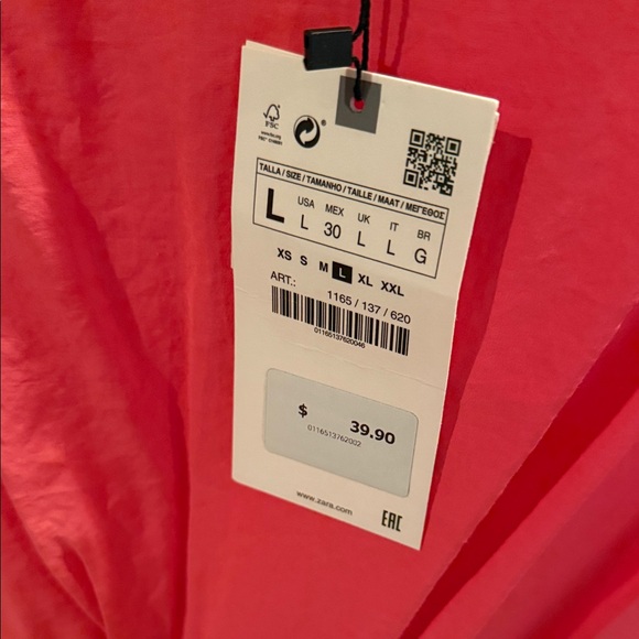 Zara Vibrant Pink Belted Romper - Picture 2 of 3